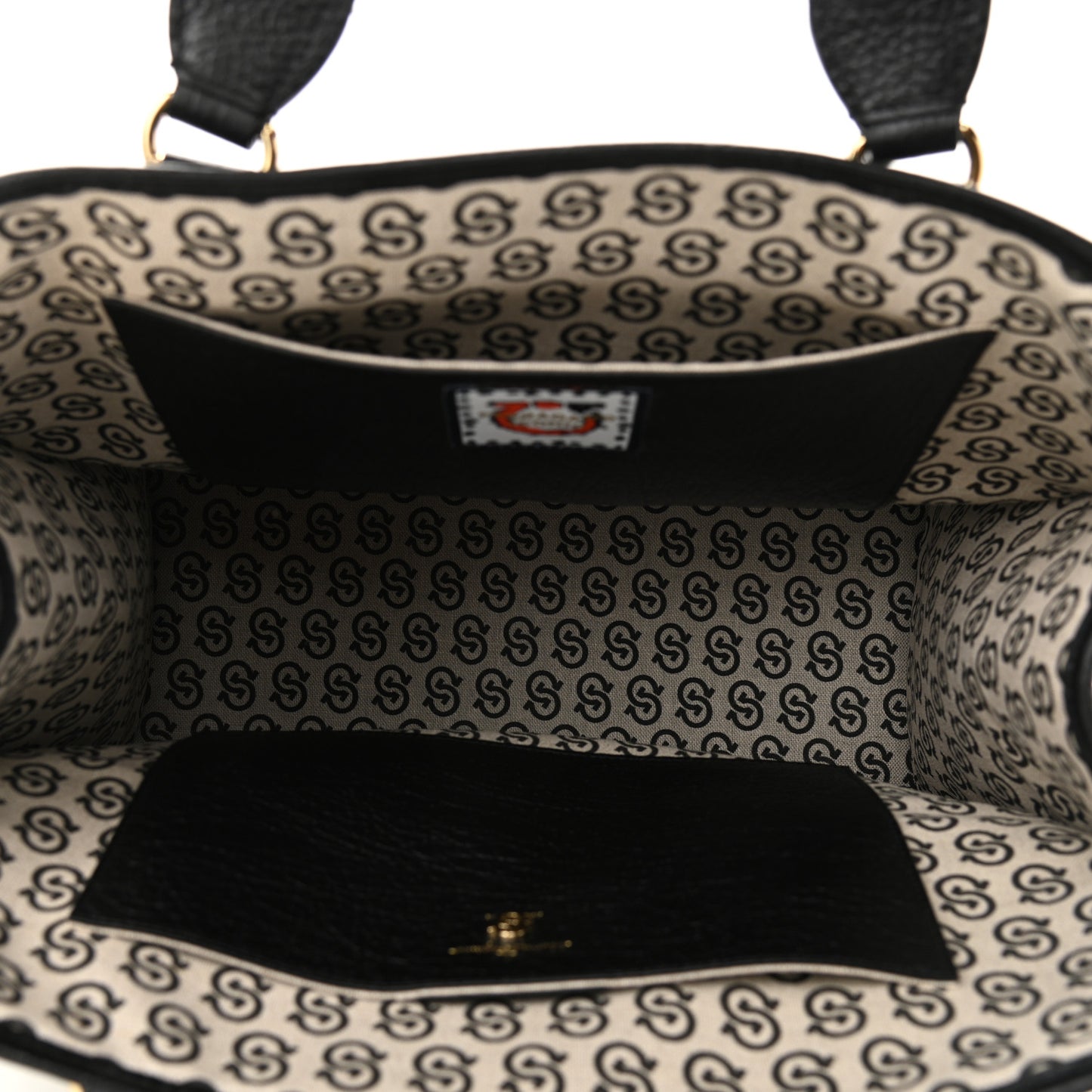 Raffia Project Safari Iconic Tote Black Natural