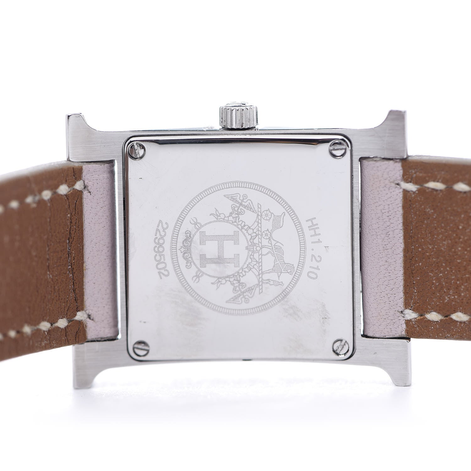 Hermes Stainless Steel Swift 21mm Heure H Hour Quartz Watch Rose Dragee 5 of 10