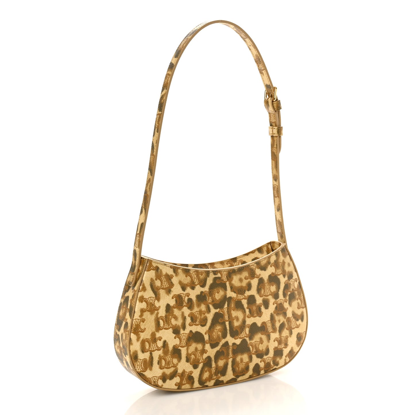 Canvas Calfskin Leopard Medium Tilly Triomphe Shoulder Bag