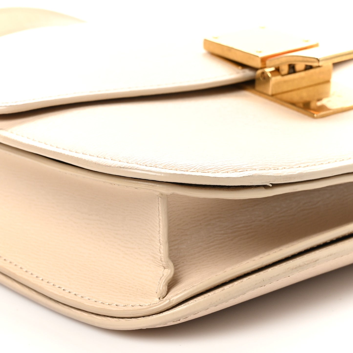 Liege Calfskin Medium Classic Box Flap Bag Powder
