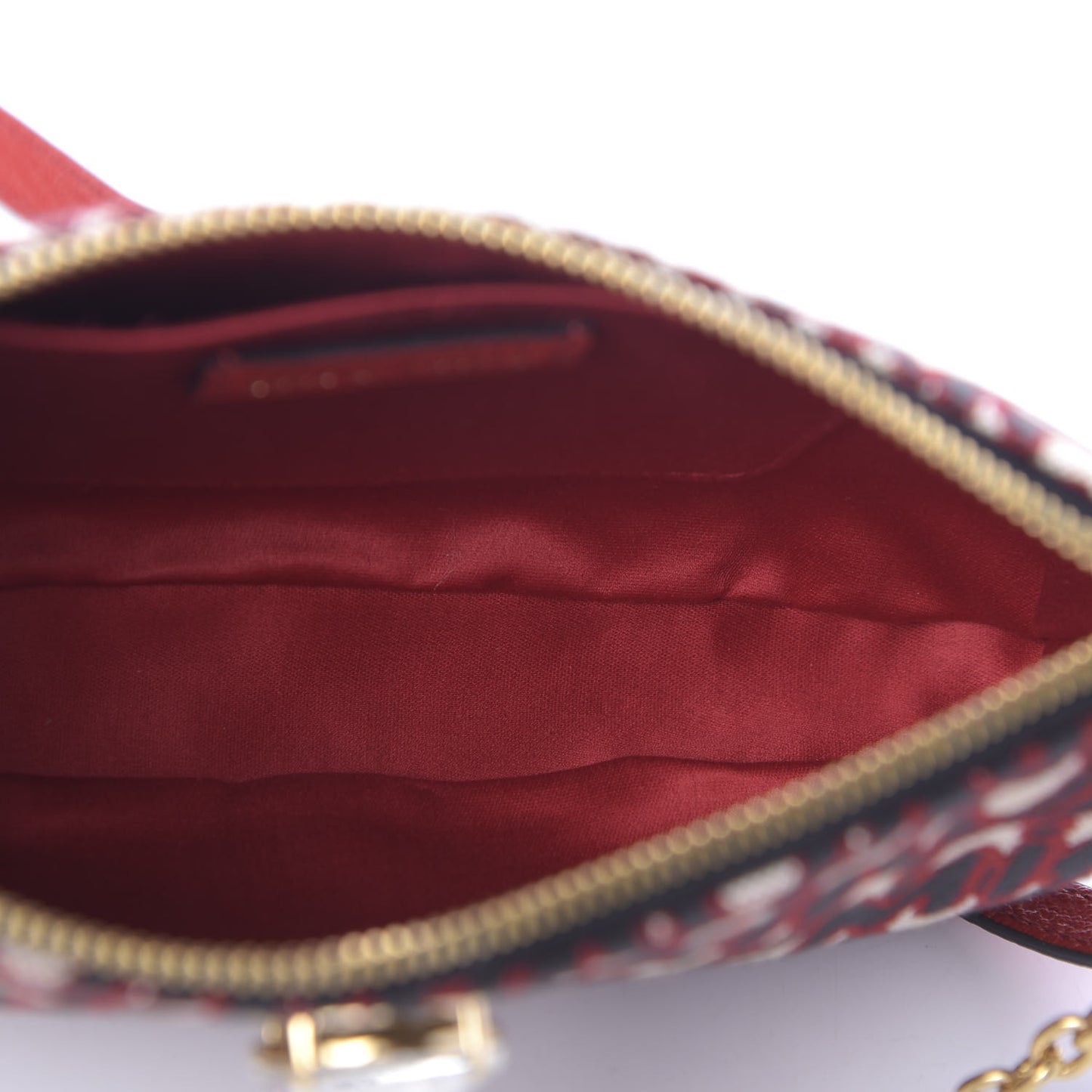 Jacquard Madras Logo Crossbody Red