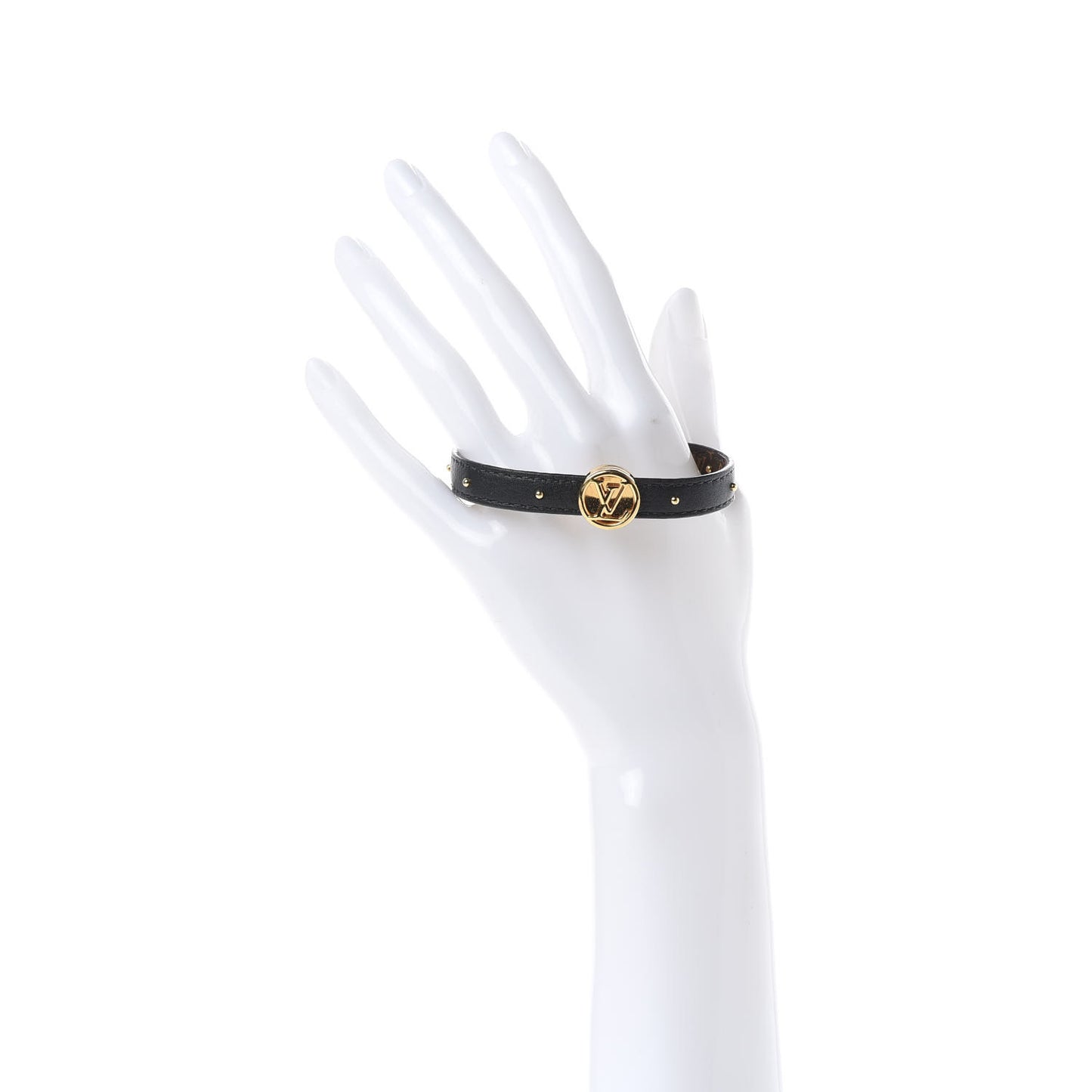 Monogram LV Circle Reversible Bracelet Black