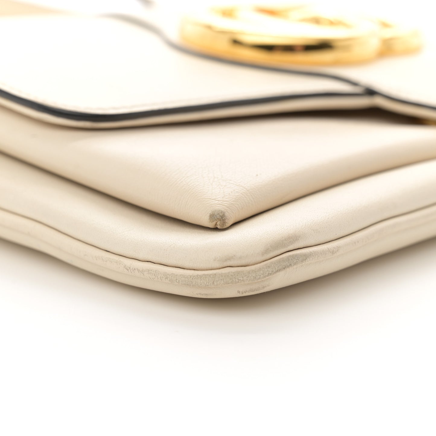 Calfskin Small Arli Flap Shoulder Bag Mystic White