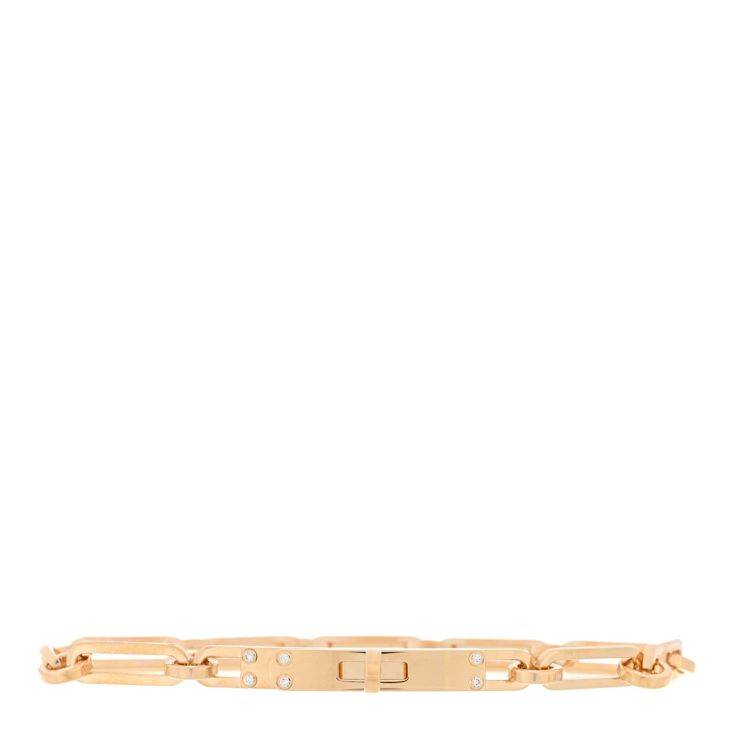 18K Yellow Gold Diamond PM Kelly Chaine Bracelet ST