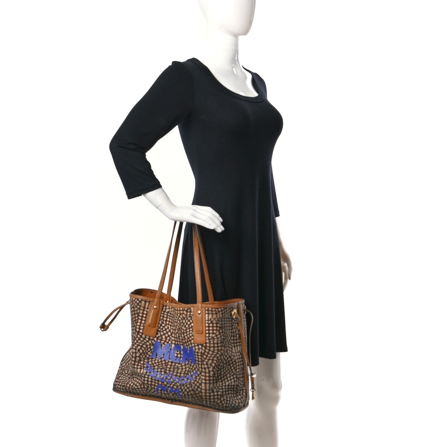 Visetos Large Liz Reversible Shopper Tote Cognac