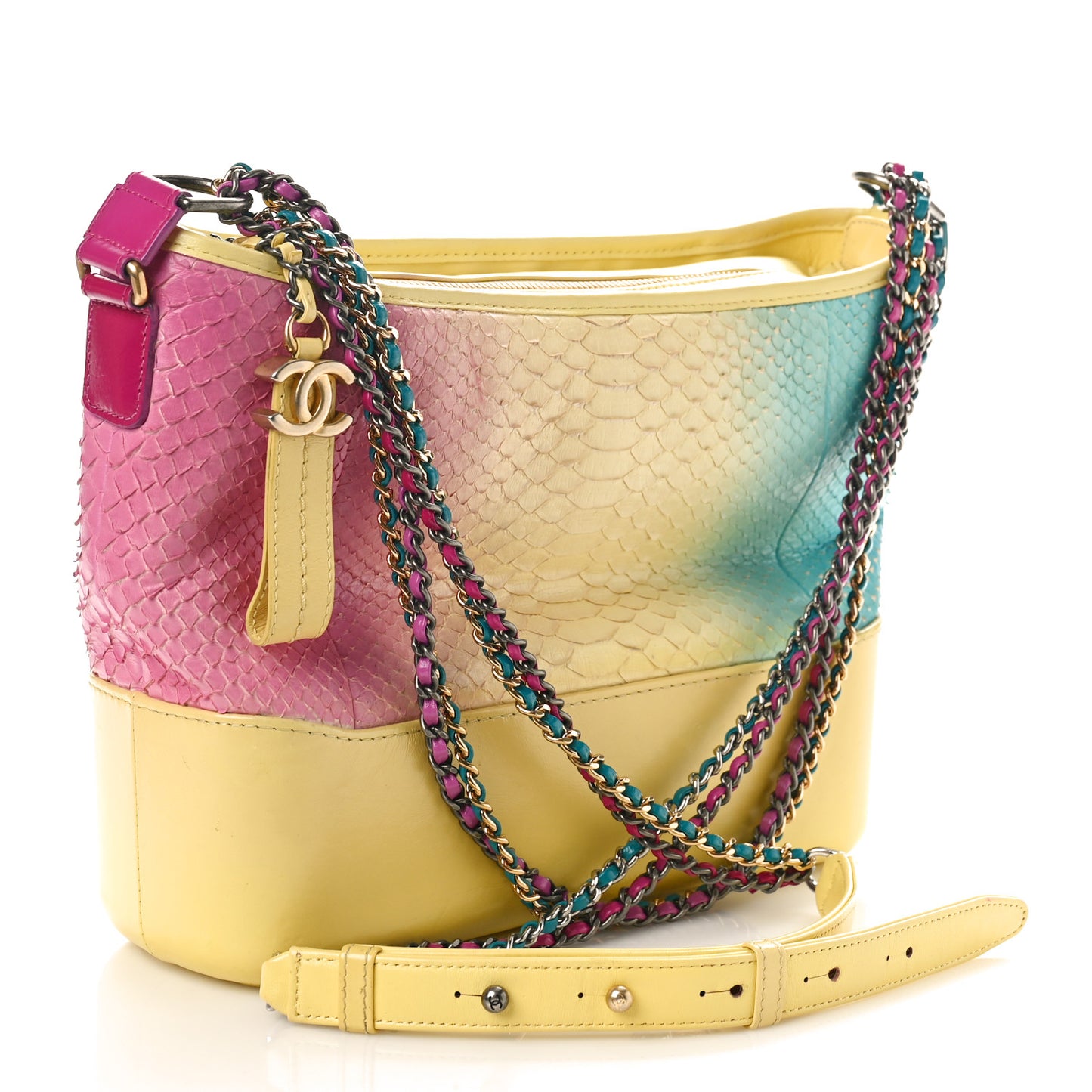 Snakeskin Medium Gabrielle Hobo Yellow Multicolor