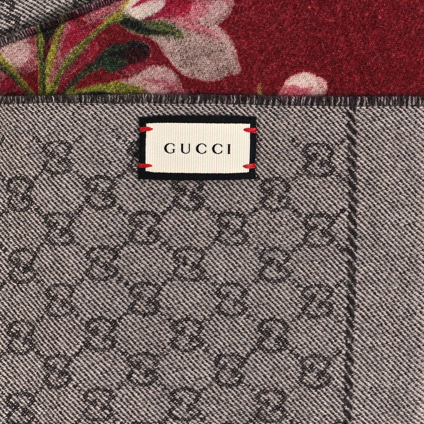 Wool GG Monogram Miniorophin Scarf Lacquer Pink