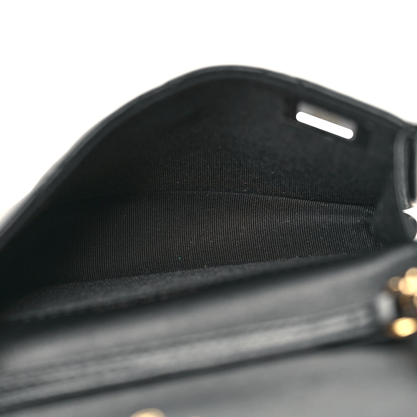 Lambskin Quilted Zirconium Clutch With Chain Black