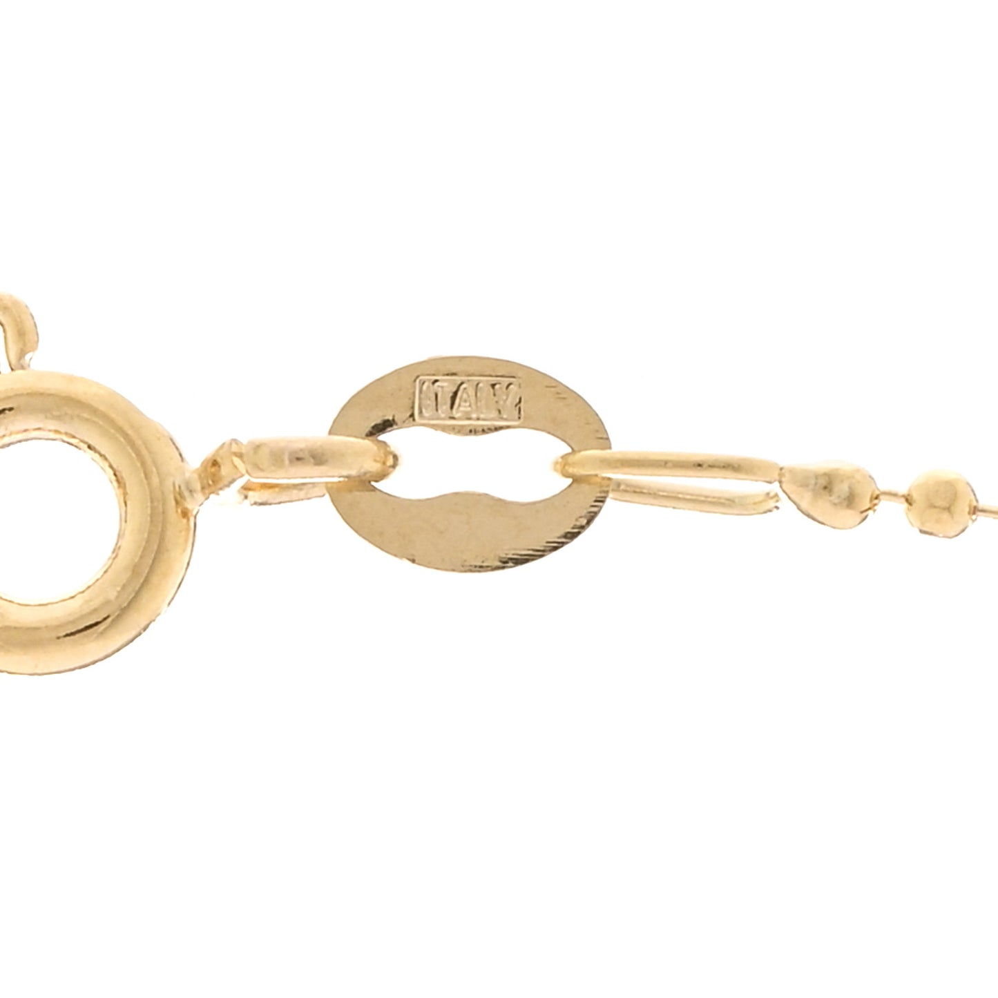 18K Yellow Gold Small Leaf Necklace