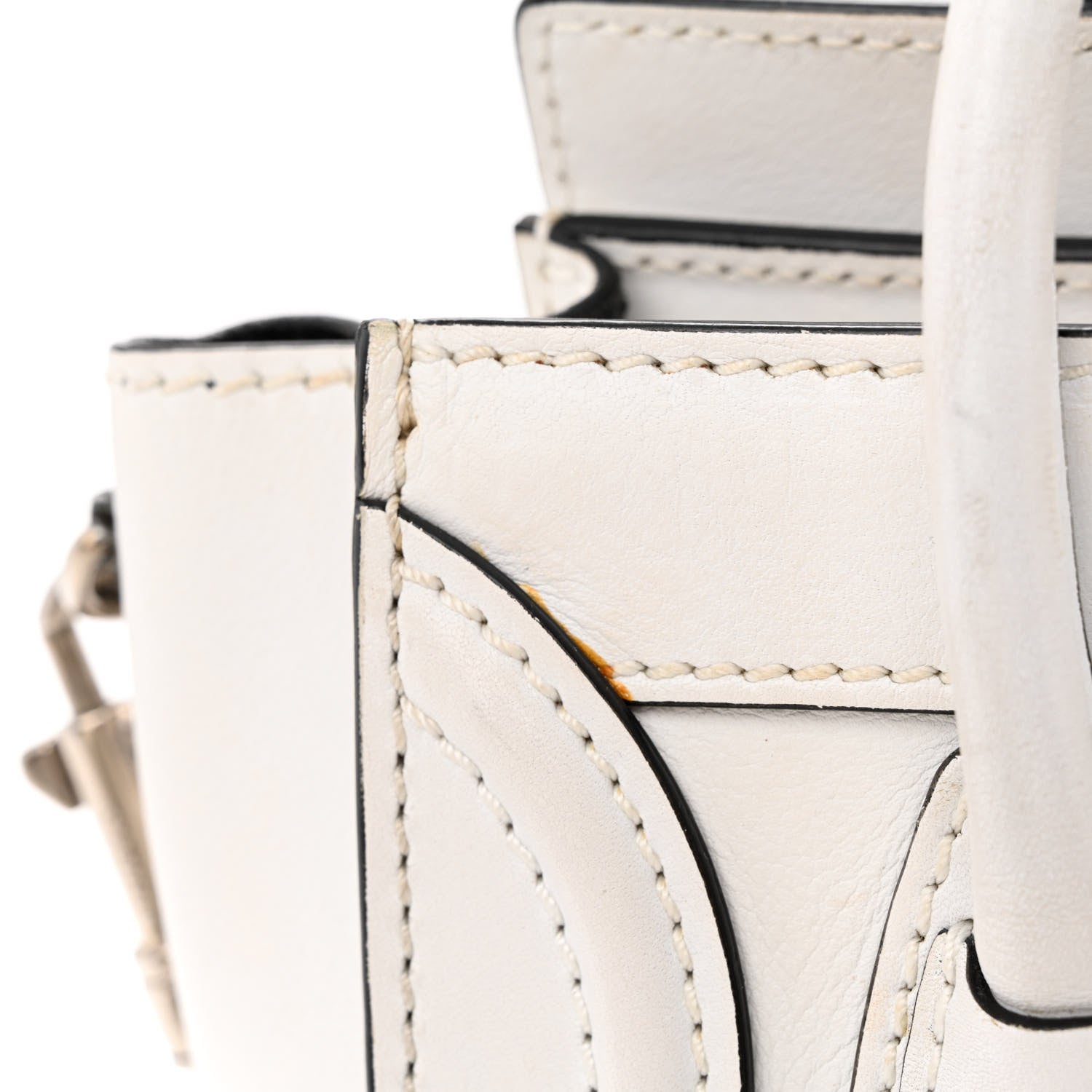 Celine Smooth Calfskin Nano Luggage White 11 of 13