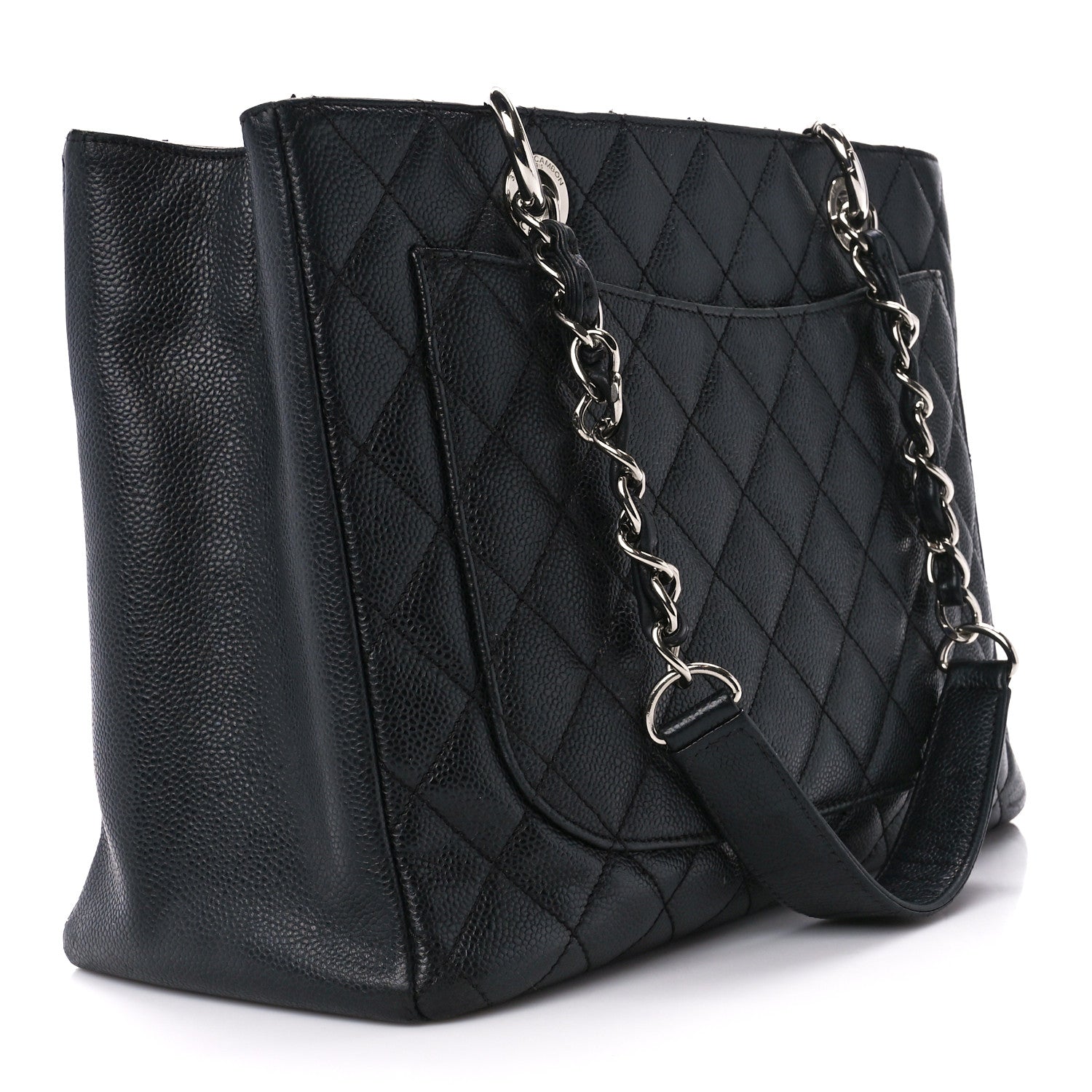 Chanel Caviar Quilted Grand Shopping Tote GST Black 3 of 12