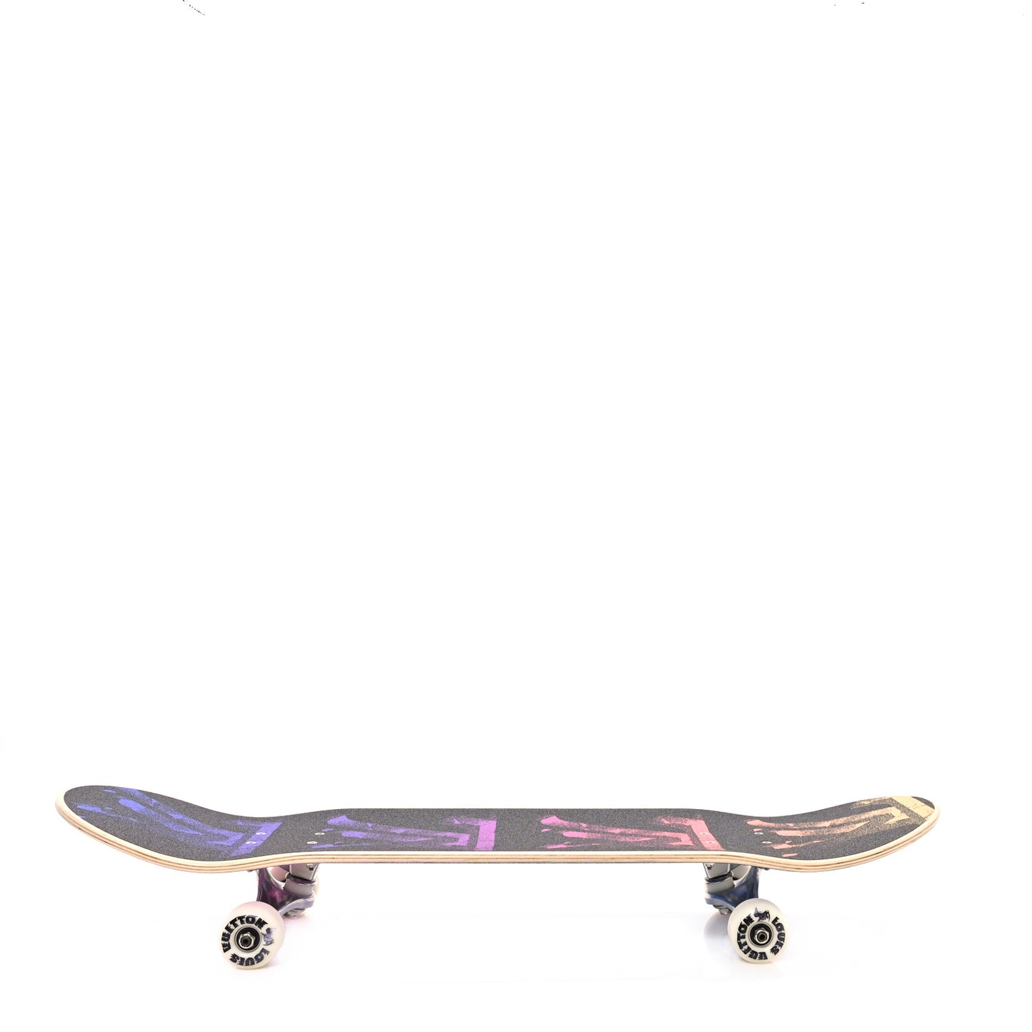 Monogram Illusion Maple Wood Skateboard Bleu Rose