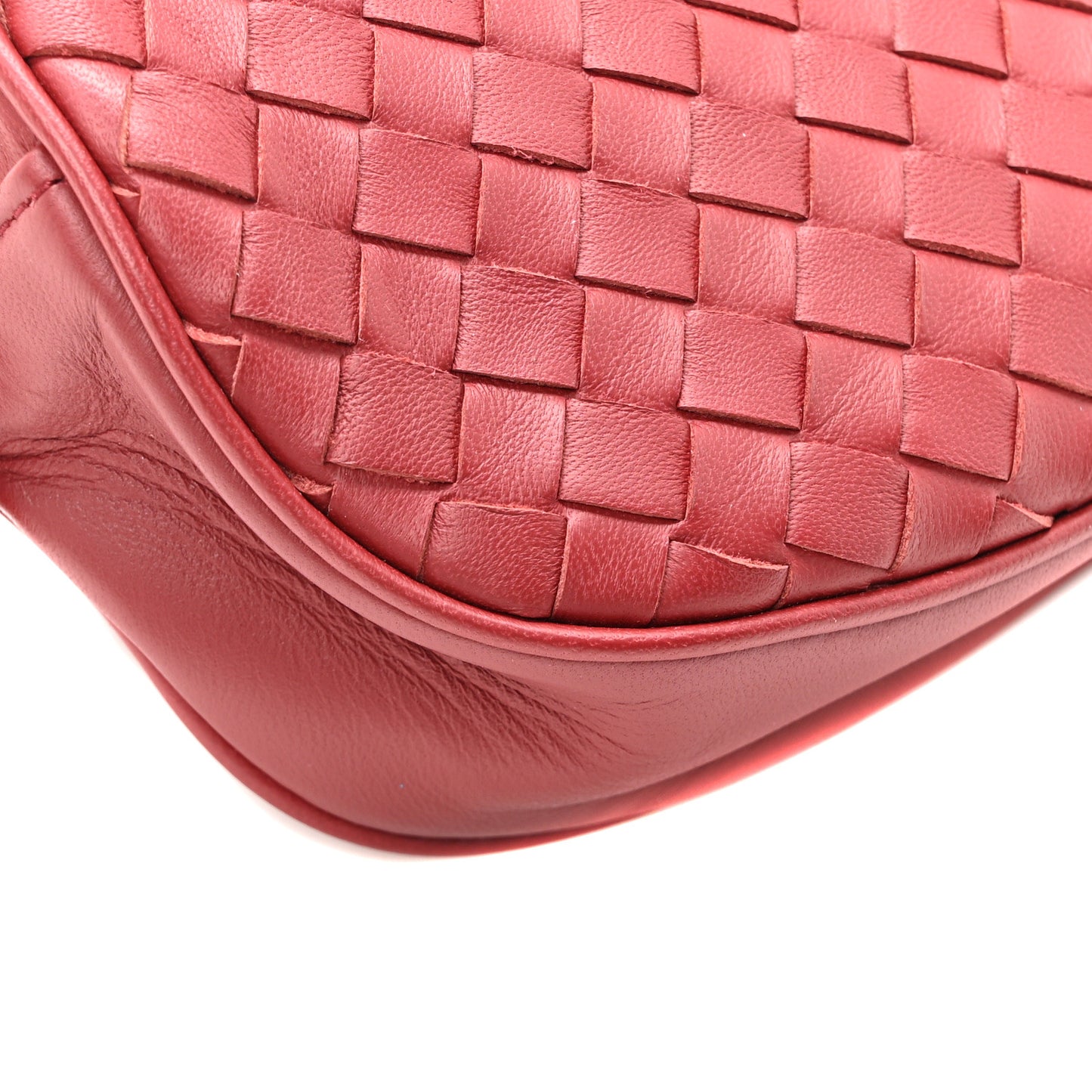 Nappa Intrecciato Belt Bag Bright Red