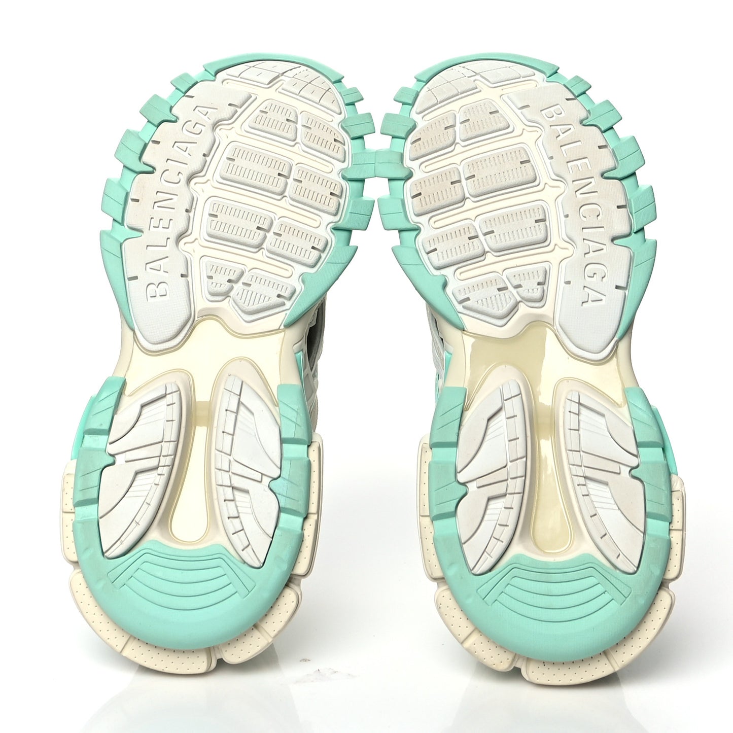 Rubber Mesh Tri-Color Womens Track.2 Open Sneakers 40 Min Light Beige Grey