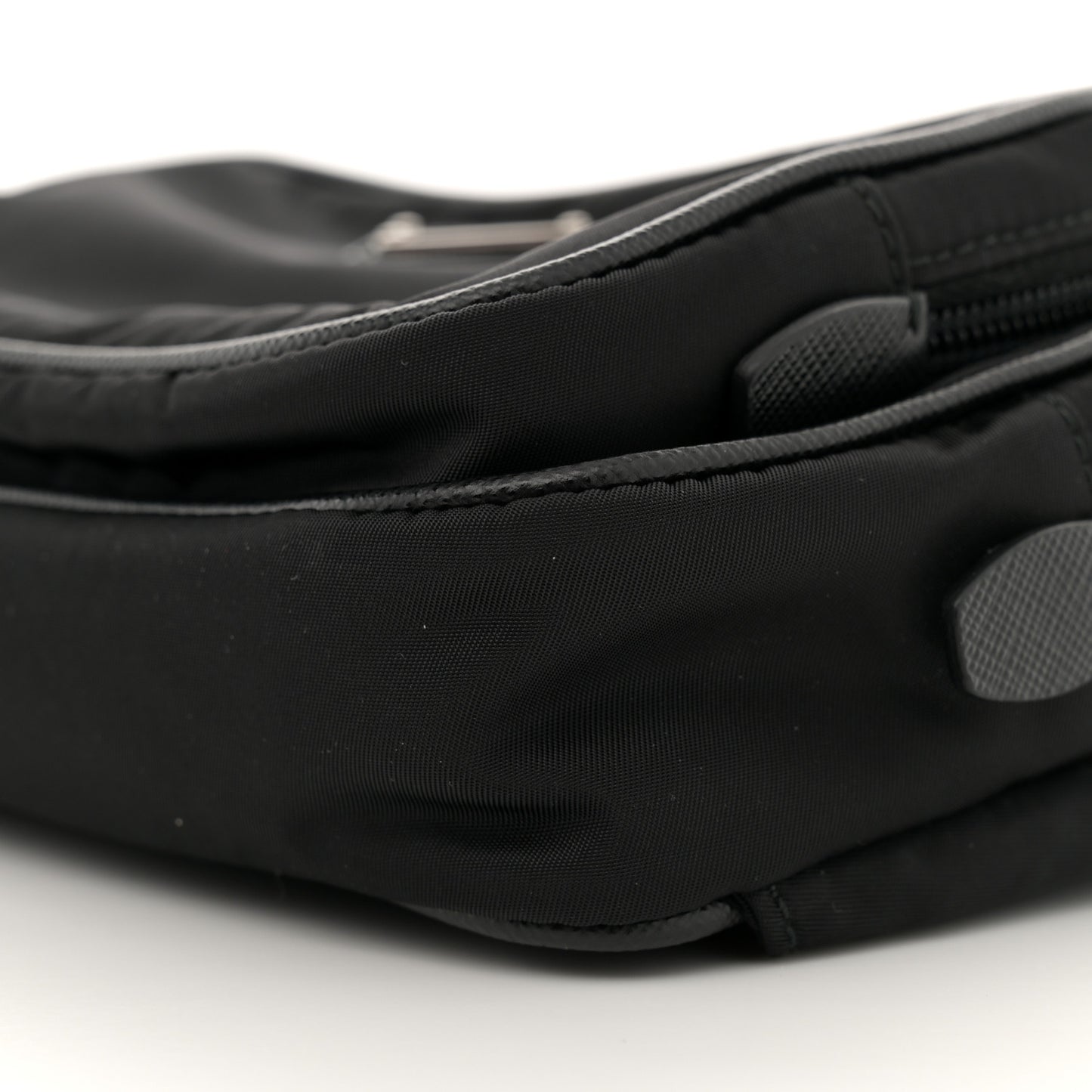 Re-Nylon Saffiano Belt Bag L Black
