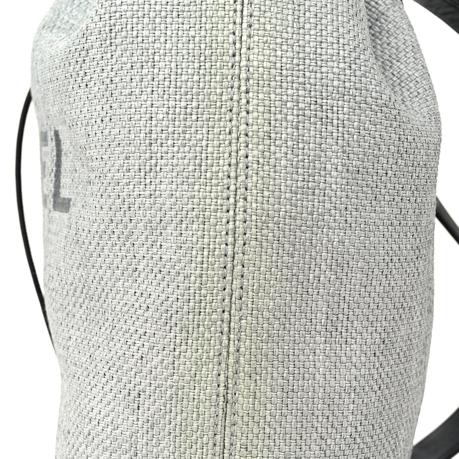 Chanel Woven Straw Raffia Large Deauville Backpack Grey Black 11 of 11