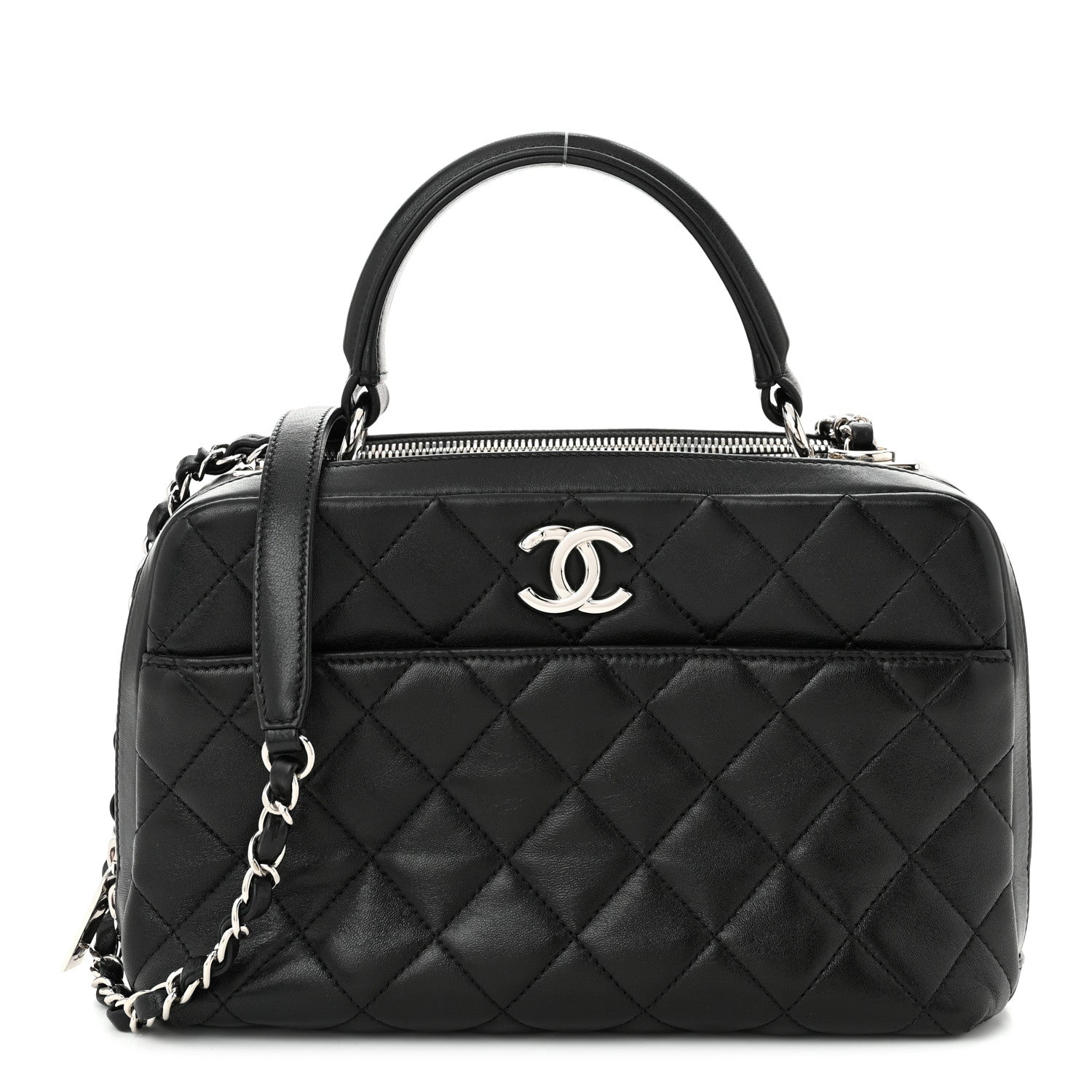 CHANEL キルティング バッグ Chanel Iridescent Lambskin Chic Quilt Bowling Bag | Vivrelle