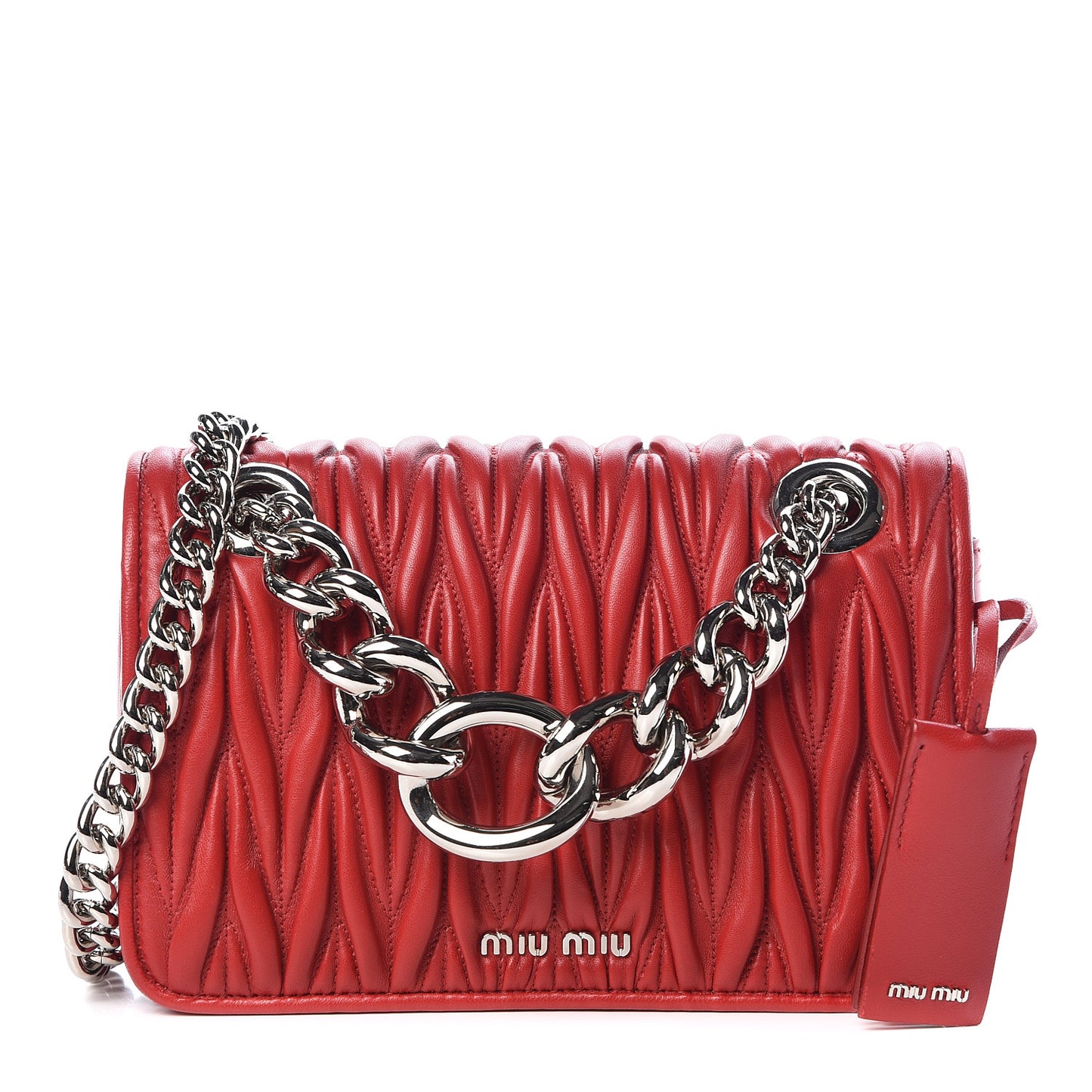 Nappa Matelasse Club Shoulder Bag Fuoco