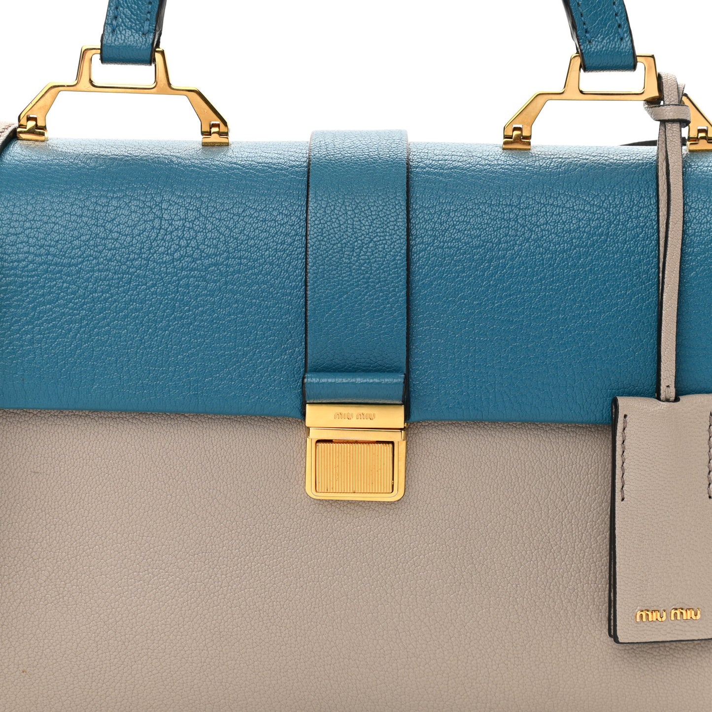 Goatskin Bandoliera Madras Bi-Color Shoulder Bag Laguna Pomice