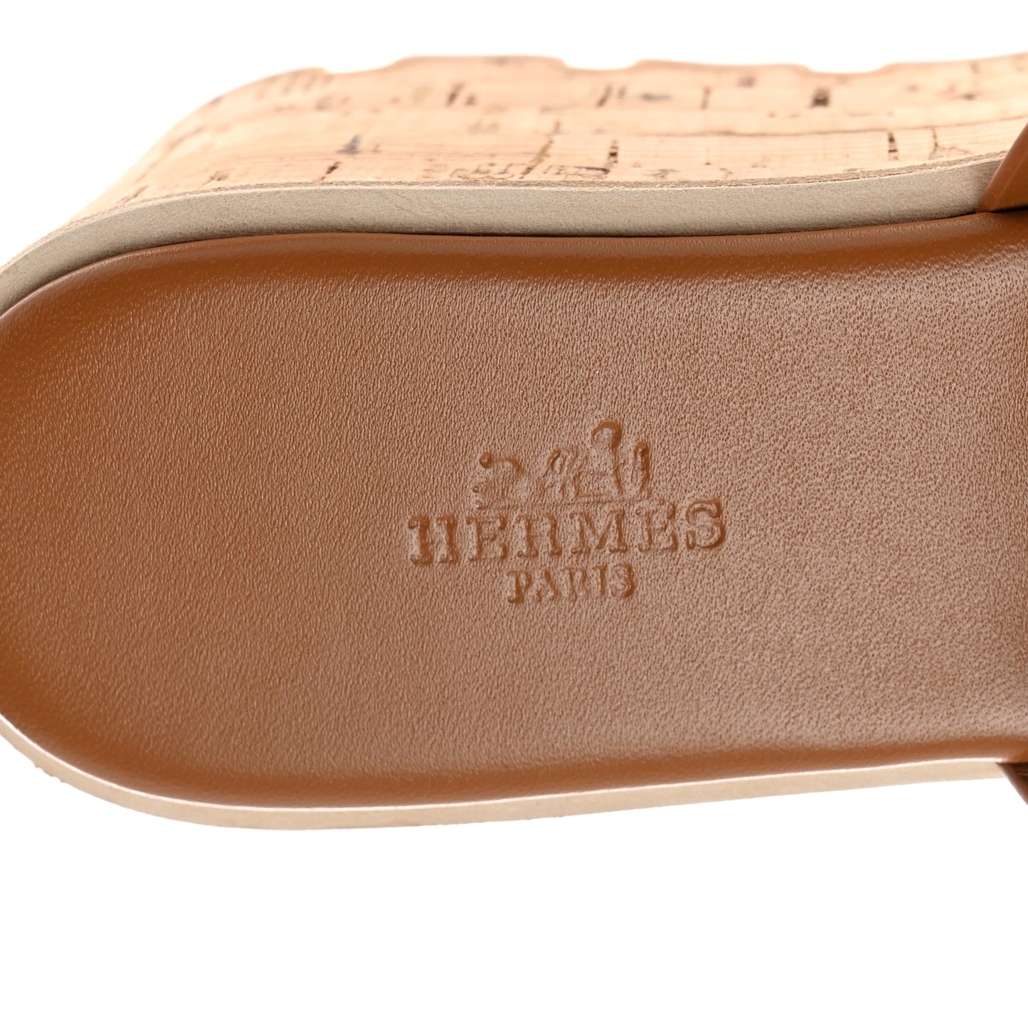 Calfskin Cork Eze 30 Sandals 38 Marron Glaise