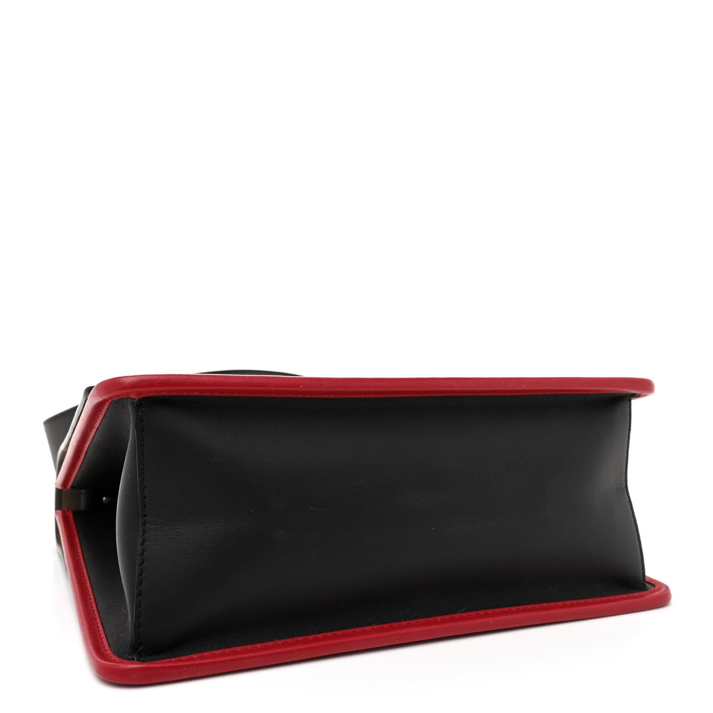 Vitello Century F is Fendi FF Diagonal Inlay Kan I Shoulder Bag Fango Black Fragola