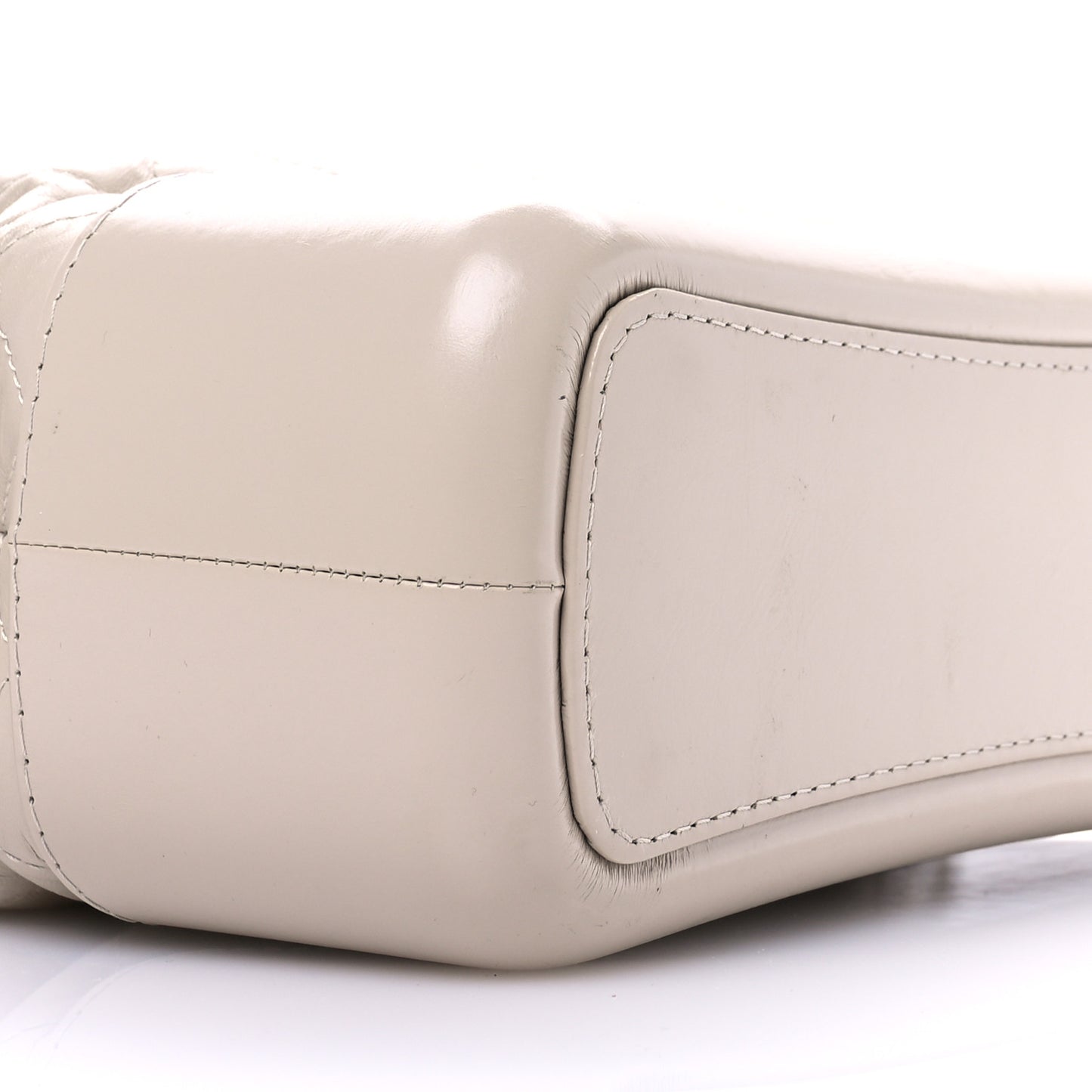 Aged Calfskin Quilted Medium Gabrielle Hobo Beige