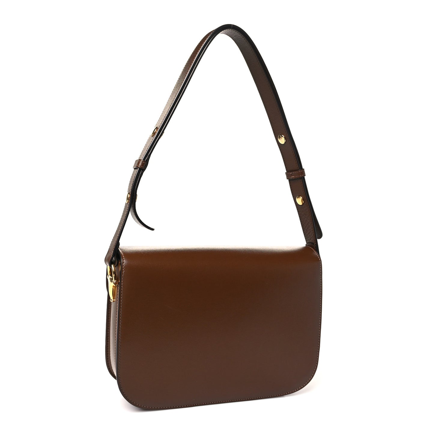 Azalea Calfskin Horsebit 1955 Shoulder Bag Brown Sugar