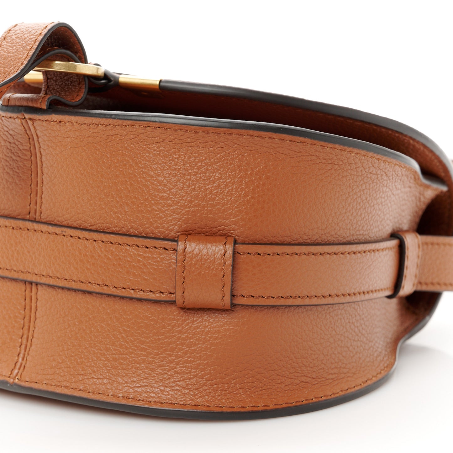 Calfskin Mini Marcie Round Crossbody Bag Tan