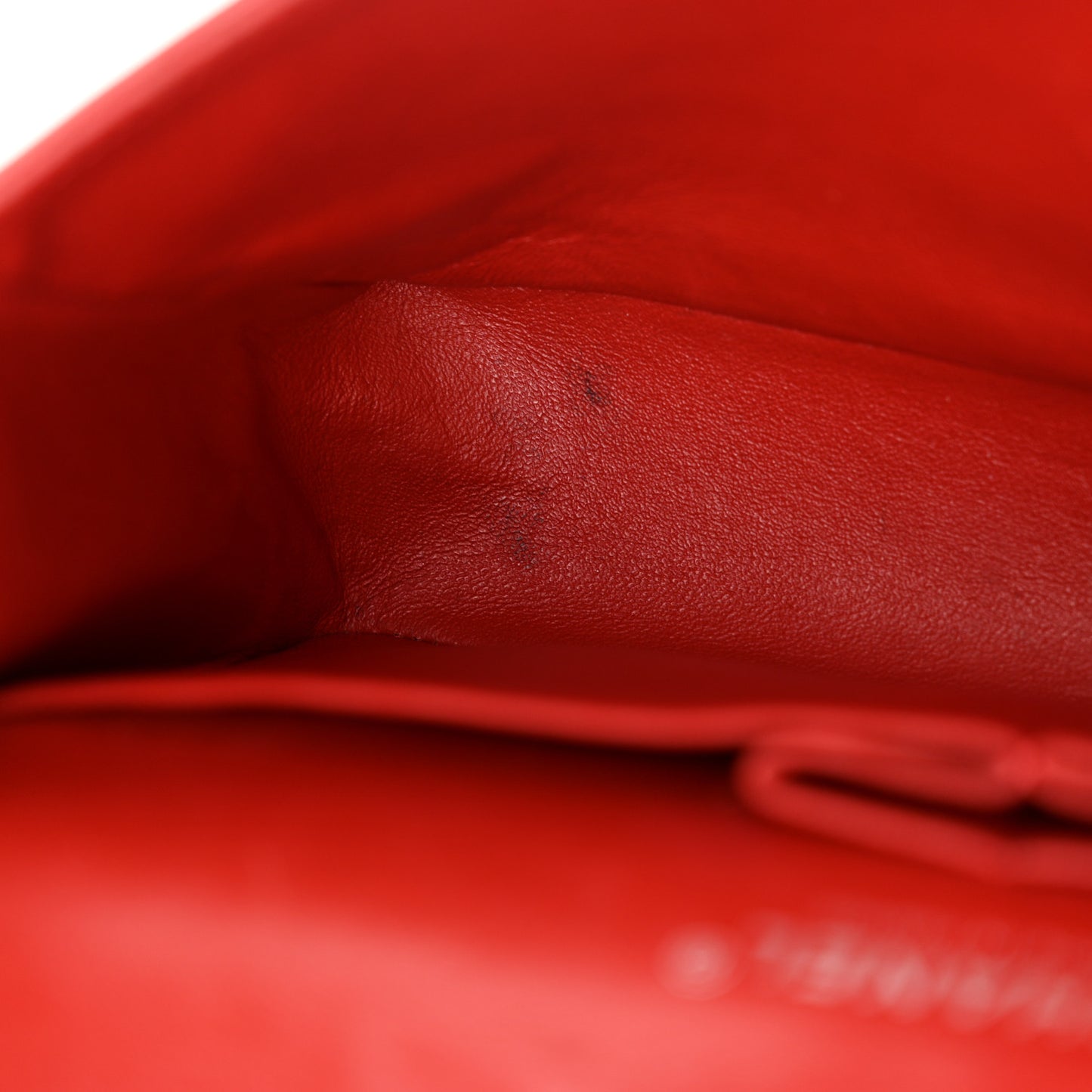Lambskin Quilted Medium Double Flap Red