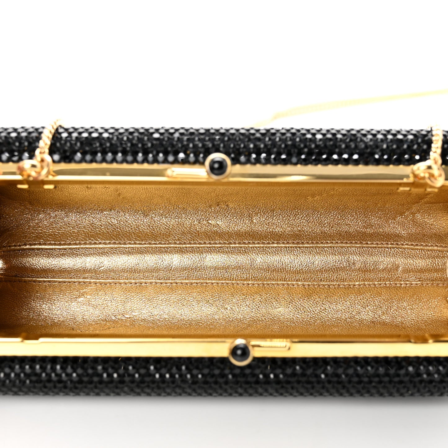 Swarovski Crystal Minaudiere Clutch Black