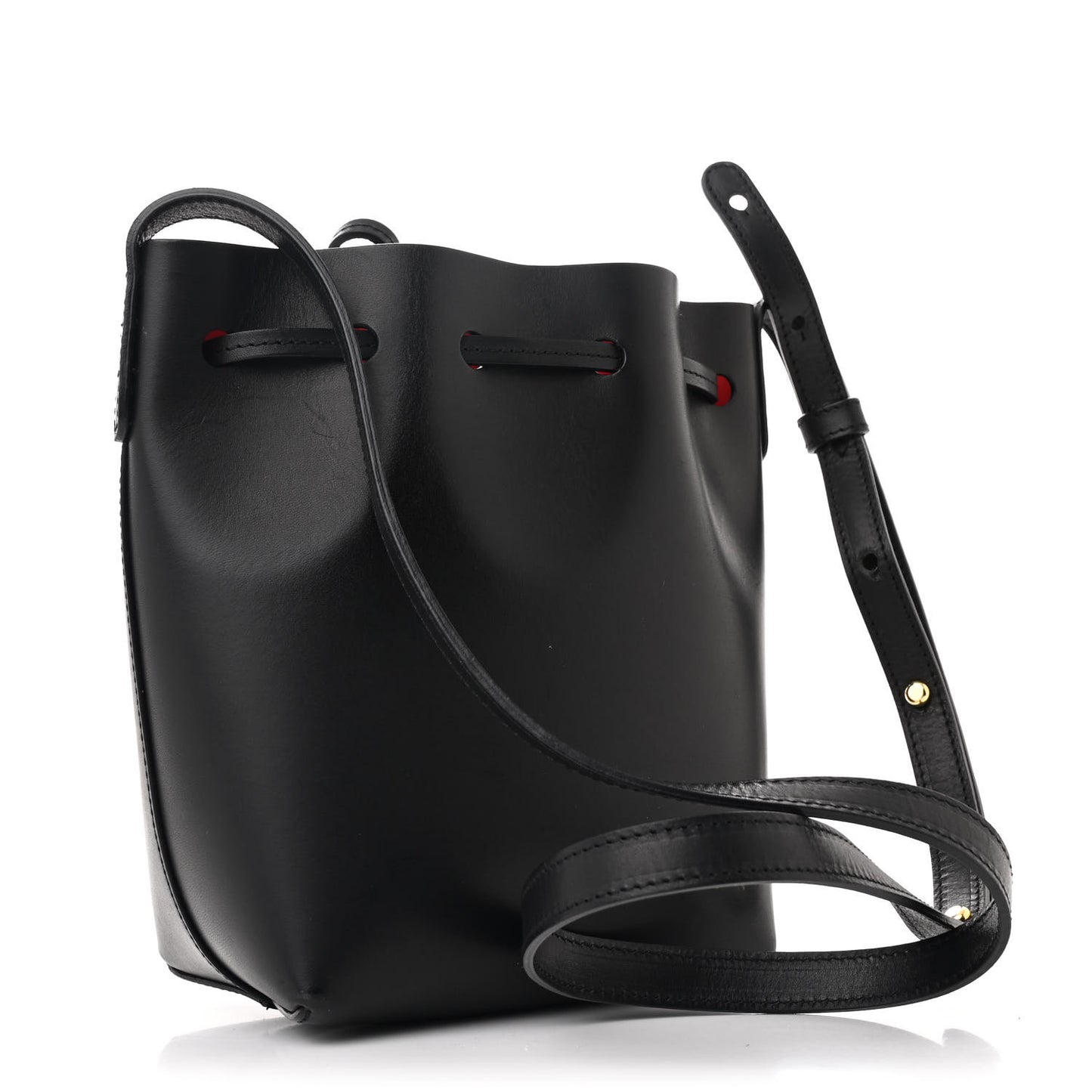 Calfskin Mini Mini Bucket Bag Black Flamma