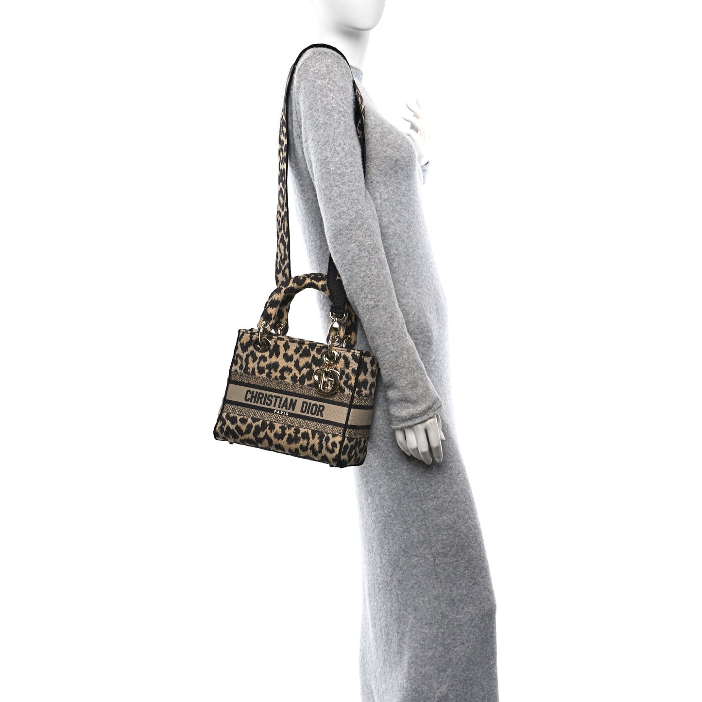 Canvas Medium Mizza Embroidered Lady D-Lite Beige Multicolor