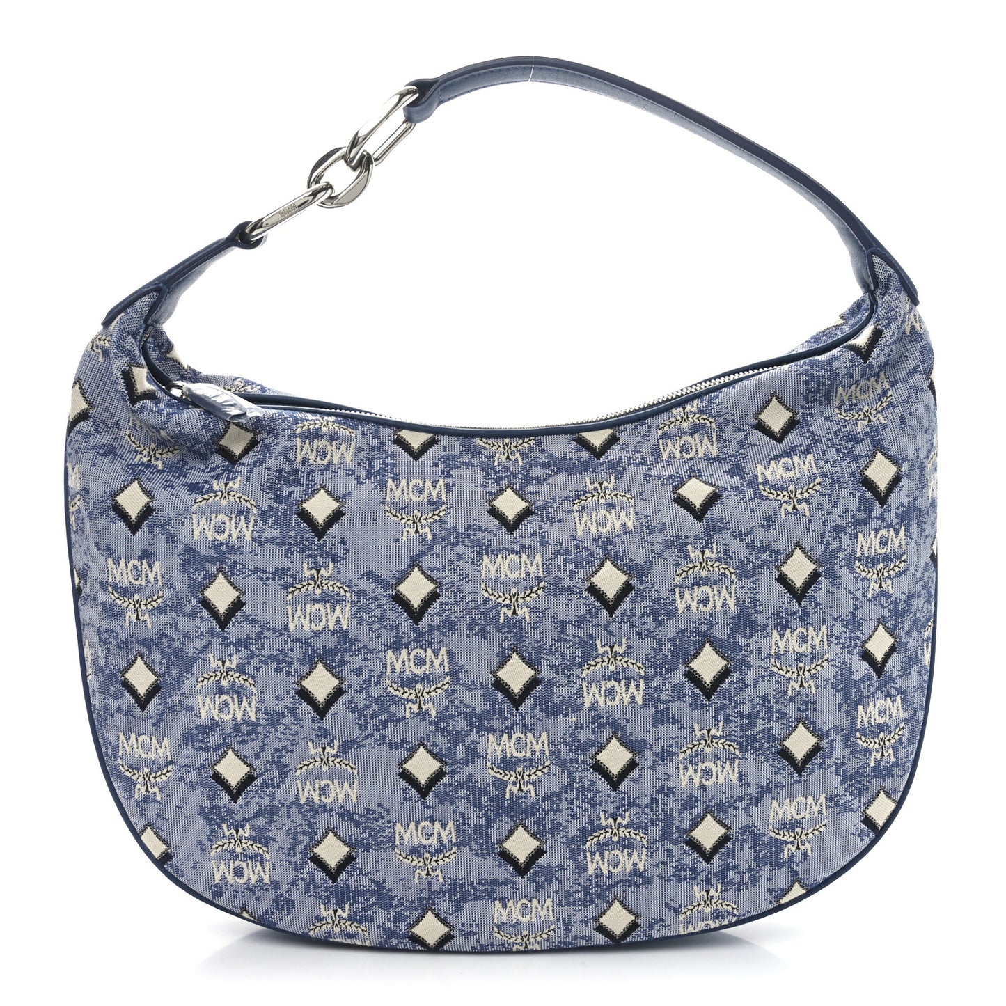 Vintage Jacquard Monogram Hobo Blue