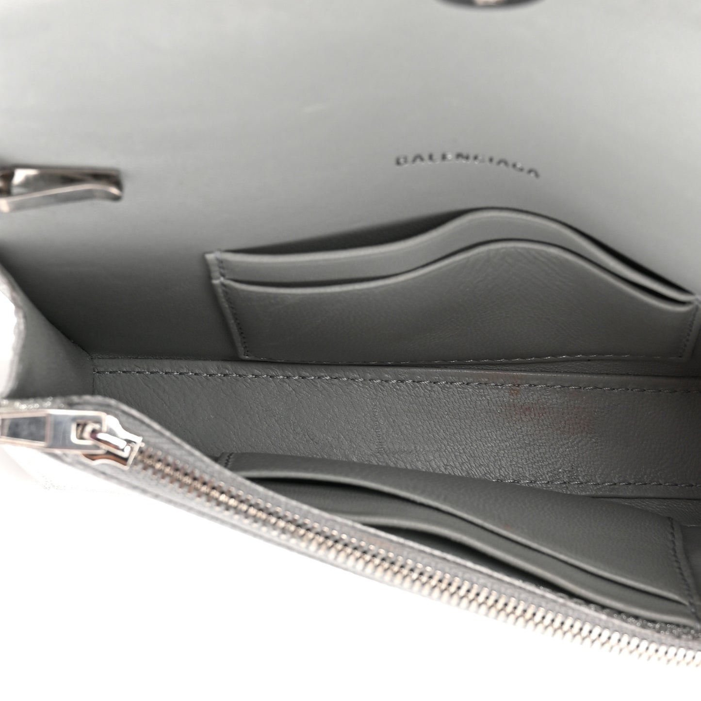 Sparkling Fabric XS Hourglass Wallet On Chain Silver