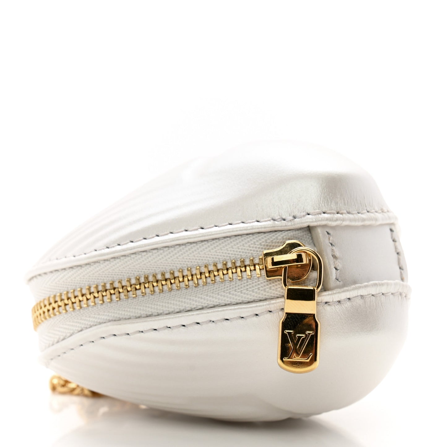 Cowhide By The Pool Shell Coin Purse White