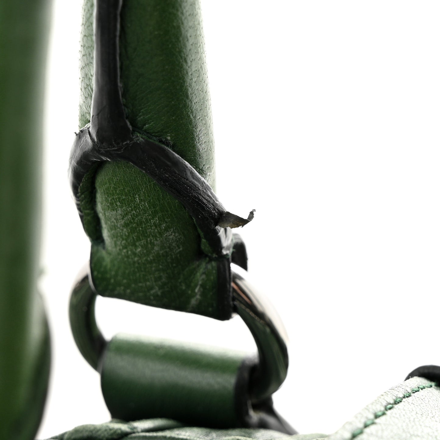 Nappa Gaufre Double Zip Tote Green