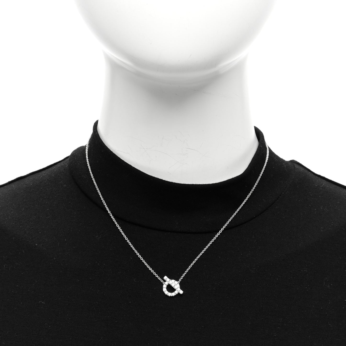 18K White Gold Diamond Finesse Pendant Necklace