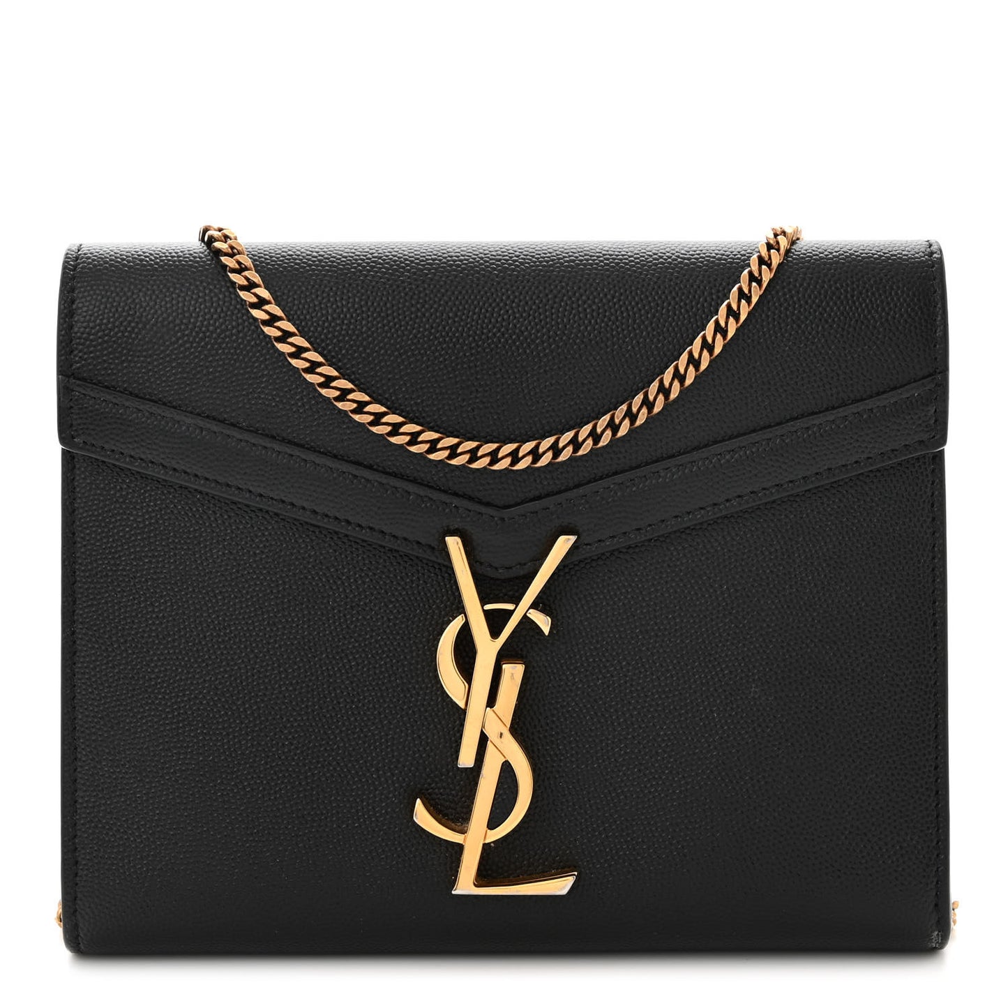 Grain De Poudre Monogram Cassandra Chain Wallet Black