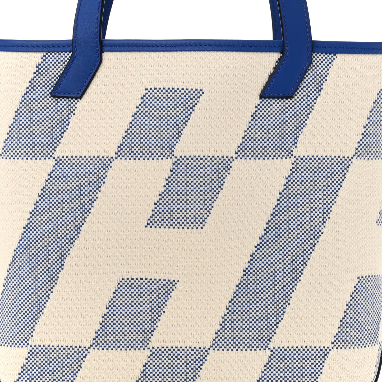 Swift H Canvas Cabas H En Biais 27 Bleu Royal Ecru