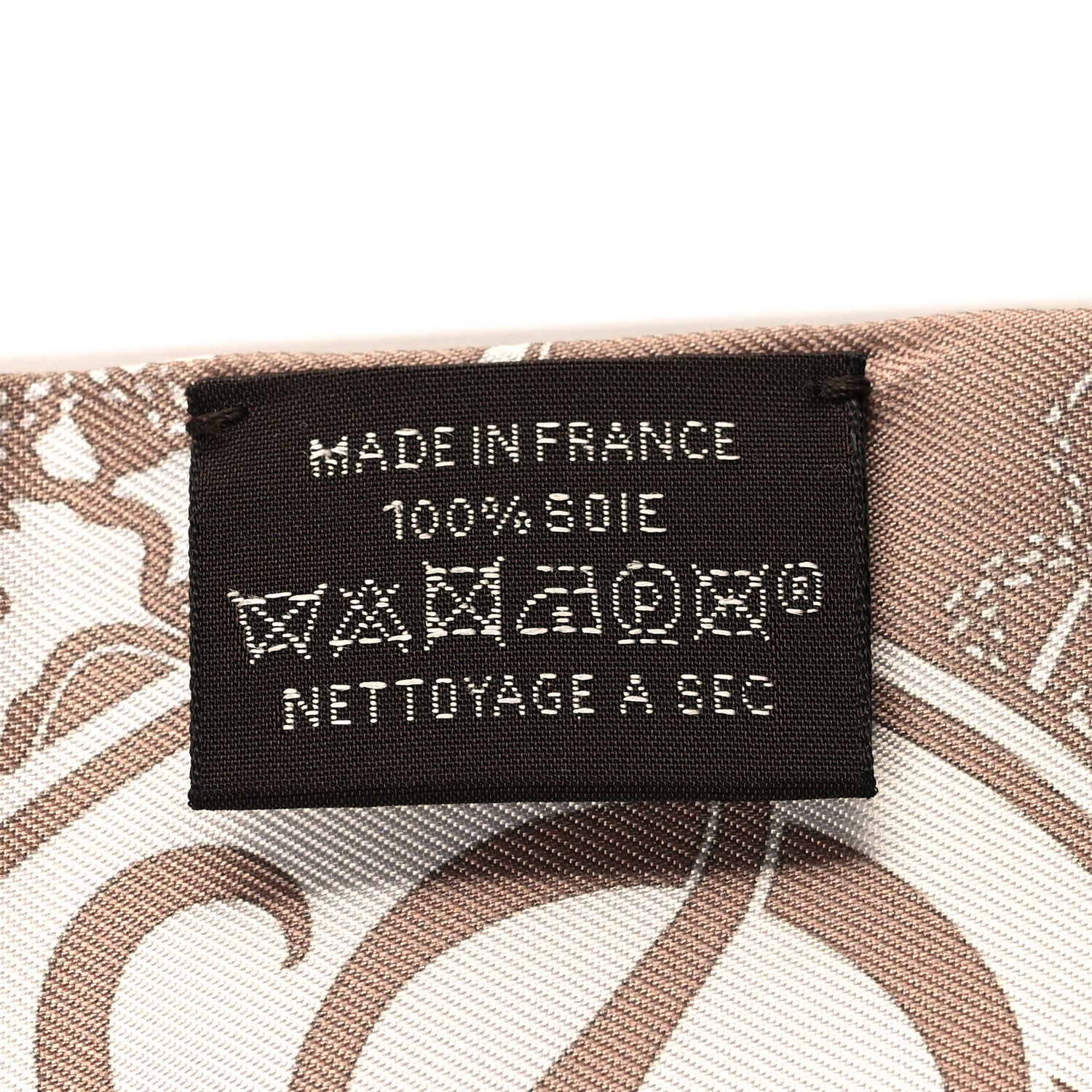 Hermes Silk Ex-Libris Twilly Beige White Caramel 3 of 4