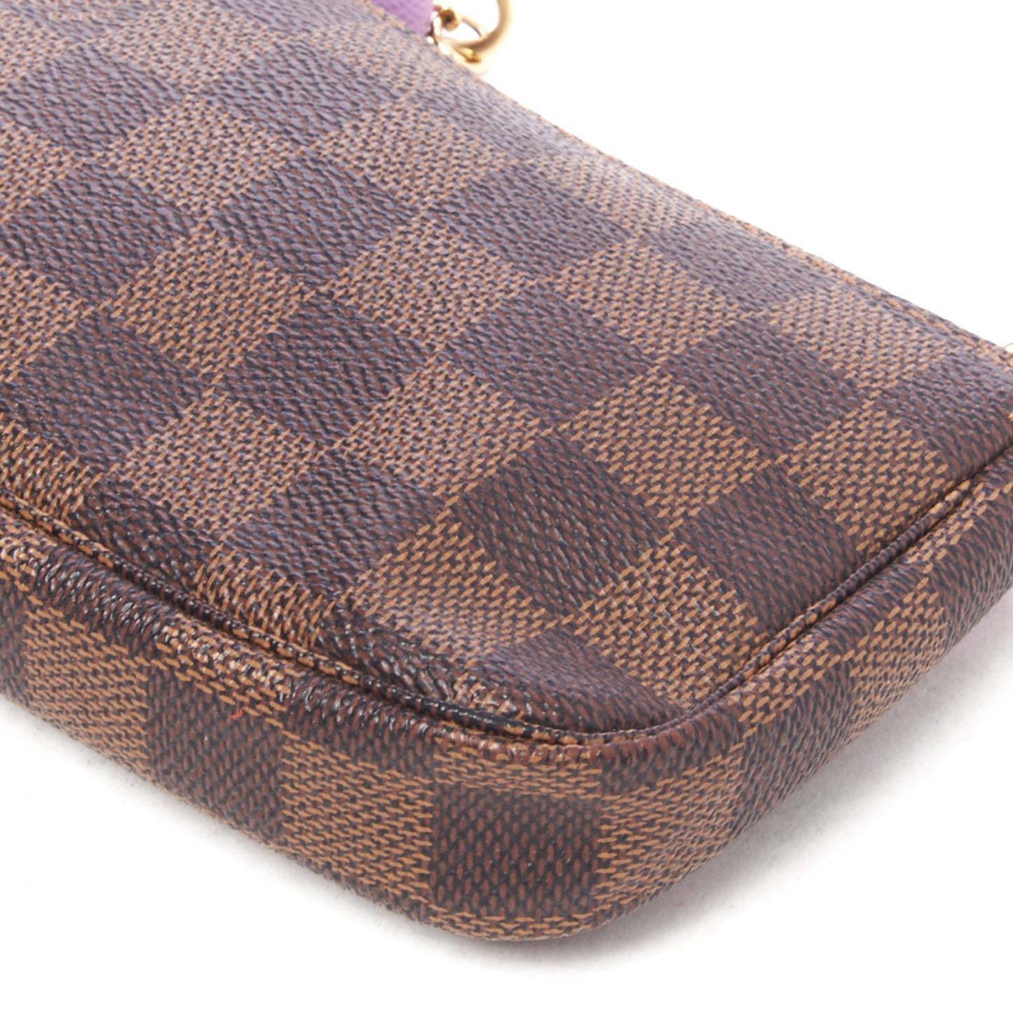 Damier Ebene Illustre Mini Pochette Accessories Violet