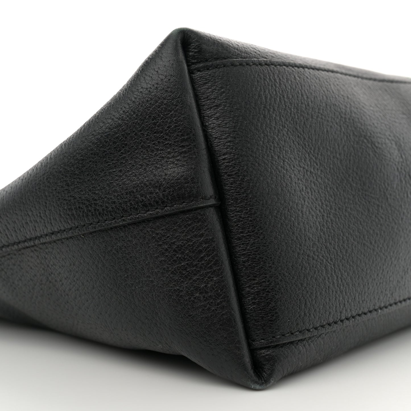 Textured Calfskin Web Medium Ophidia Shopping Tote Black