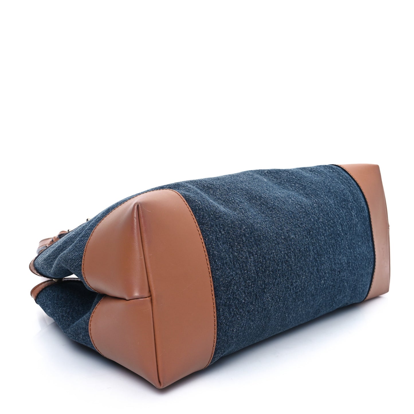 Denim Calfskin Tote Brown