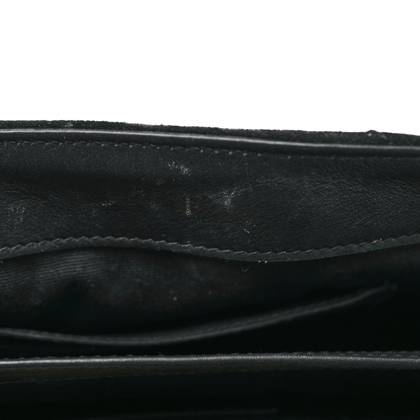 Suede Y Quilted Monogram Toy Loulou Crossbody Bag Black
