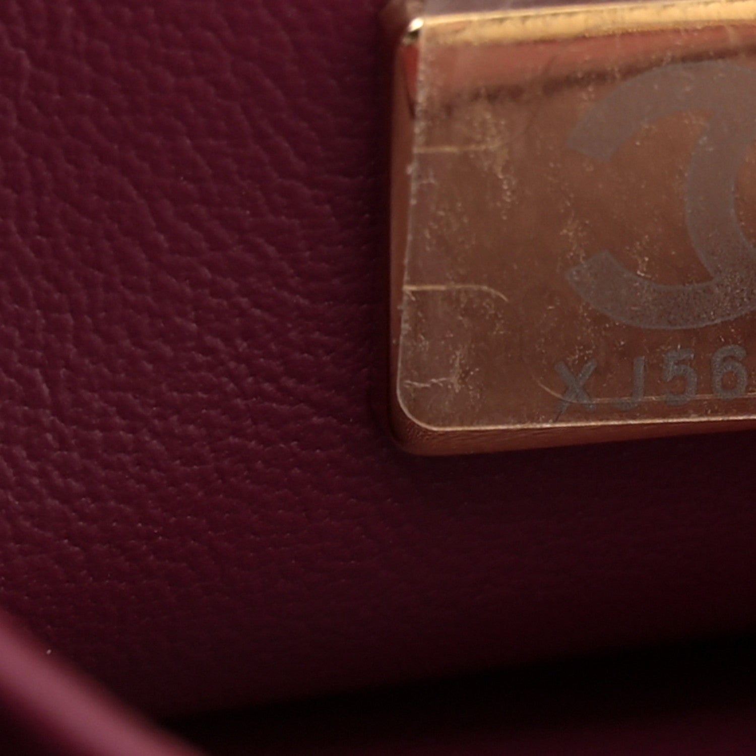 Chanel Caviar Quilted Coco First Flap Burgundy 7 of 10