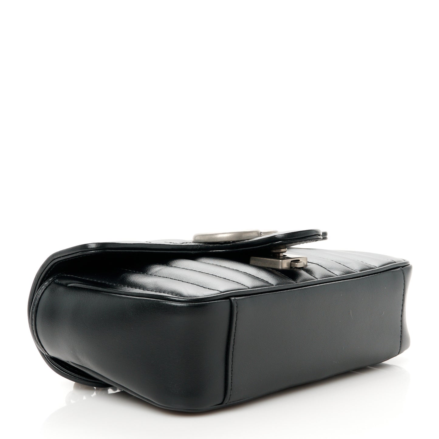 Calfskin Matelasse Aria Mini GG Marmont Shoulder Bag Black