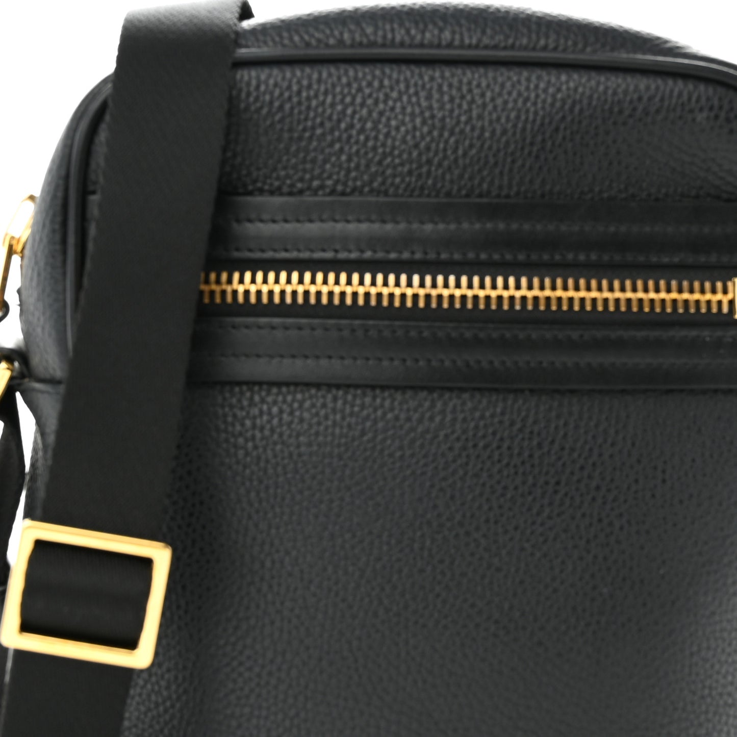 Grained Calfskin Small Buckley Messenger Black
