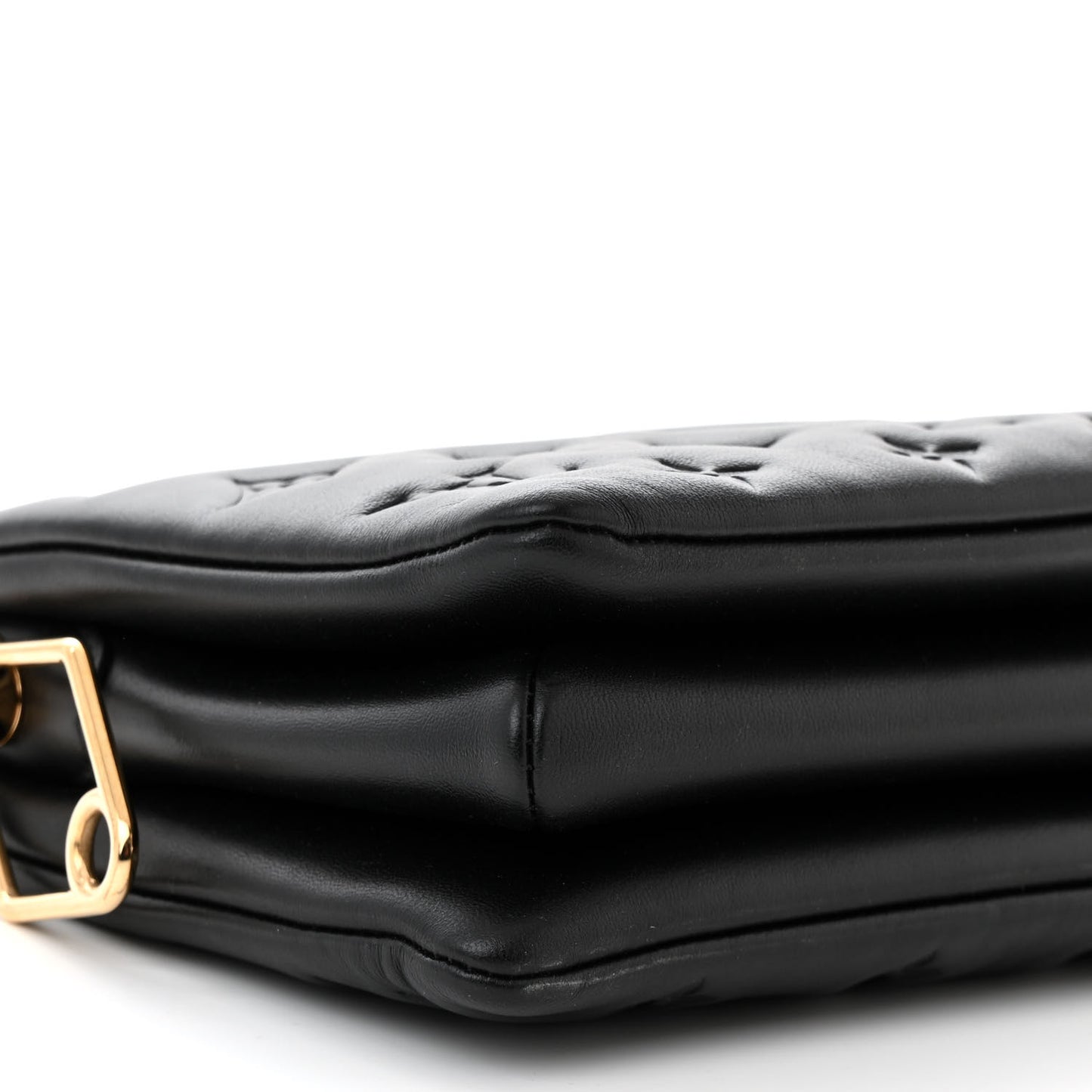 Lambskin Embossed Monogram Coussin BB Black