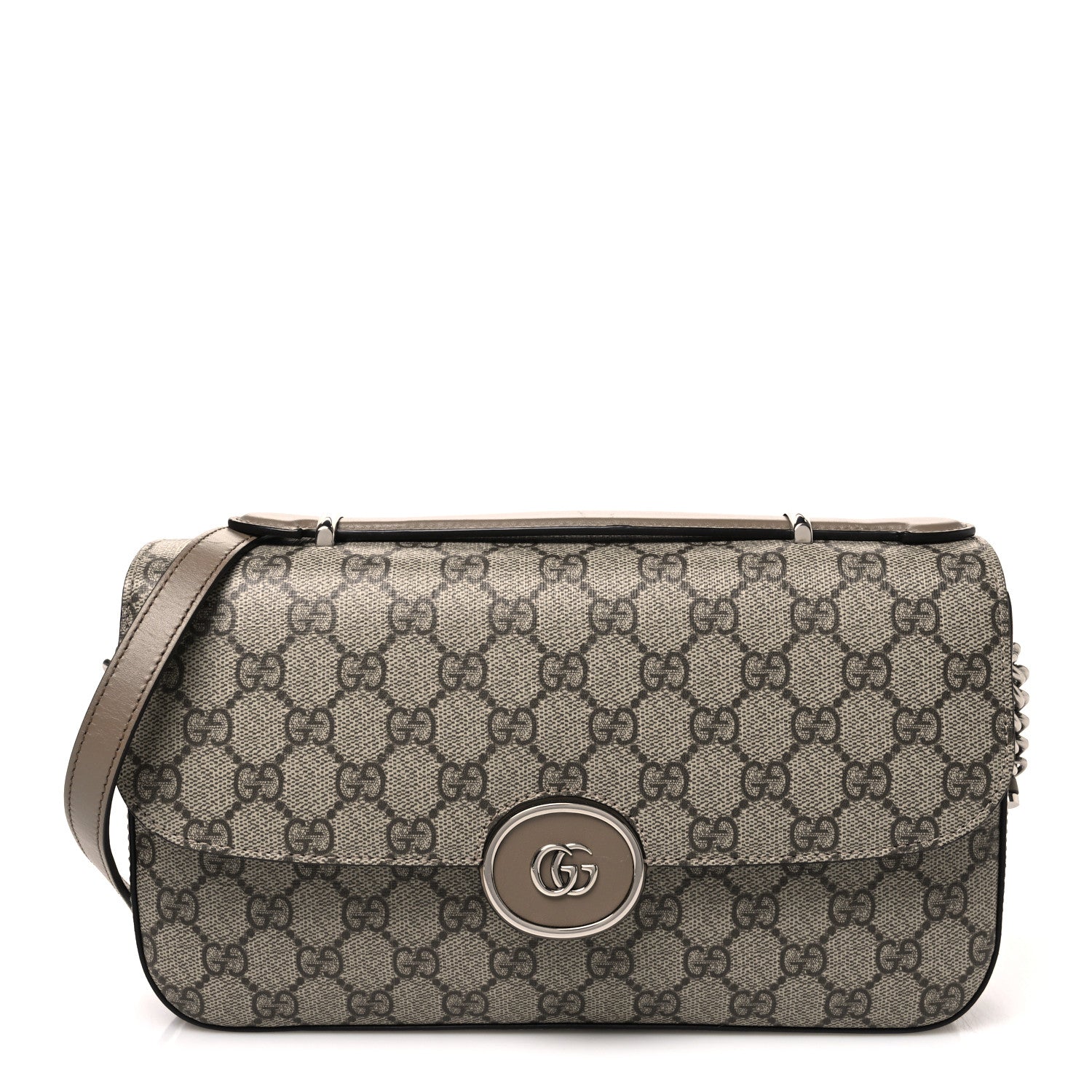 GUCCI マーモント GGスプリーム Gucci GG Supreme Monogram Petite GG Top Handle Shoulder Bag Beige