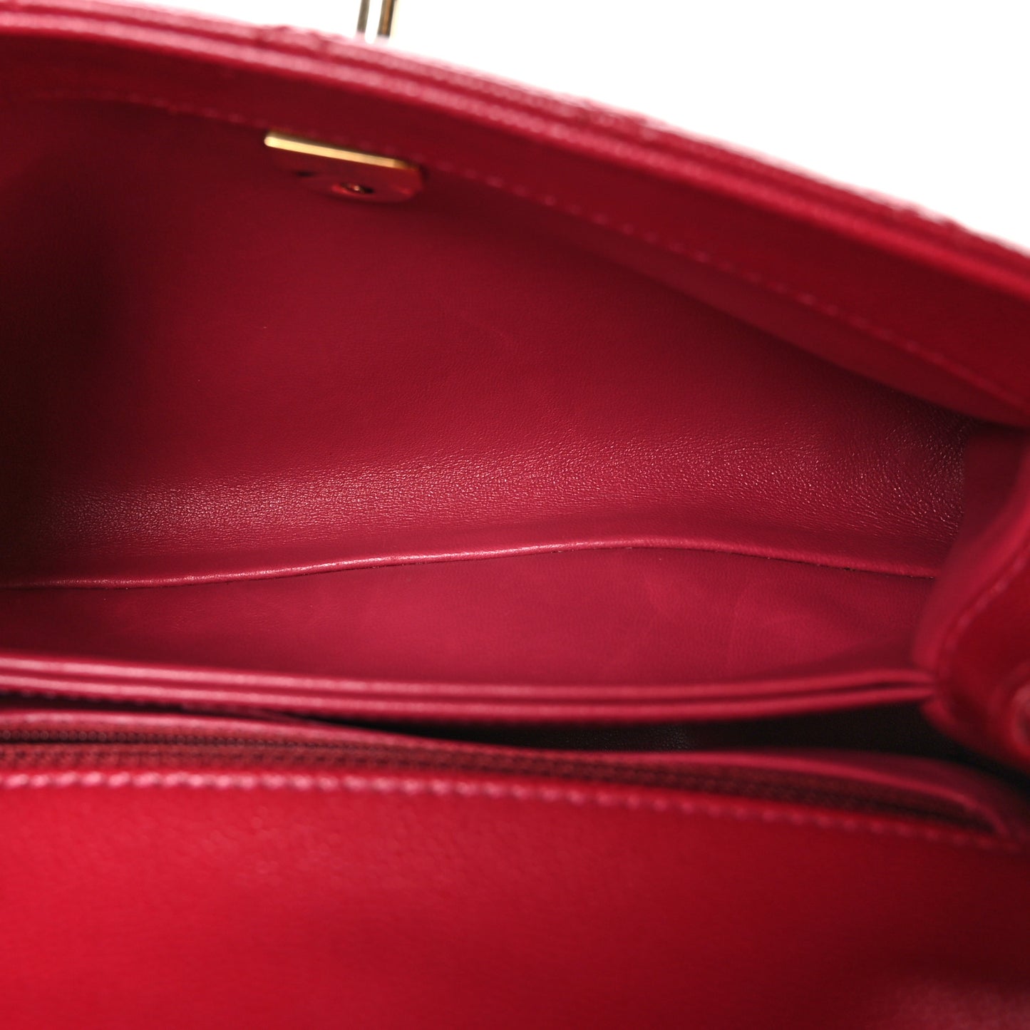 Caviar Quilted Mini Coco Handle Flap Red